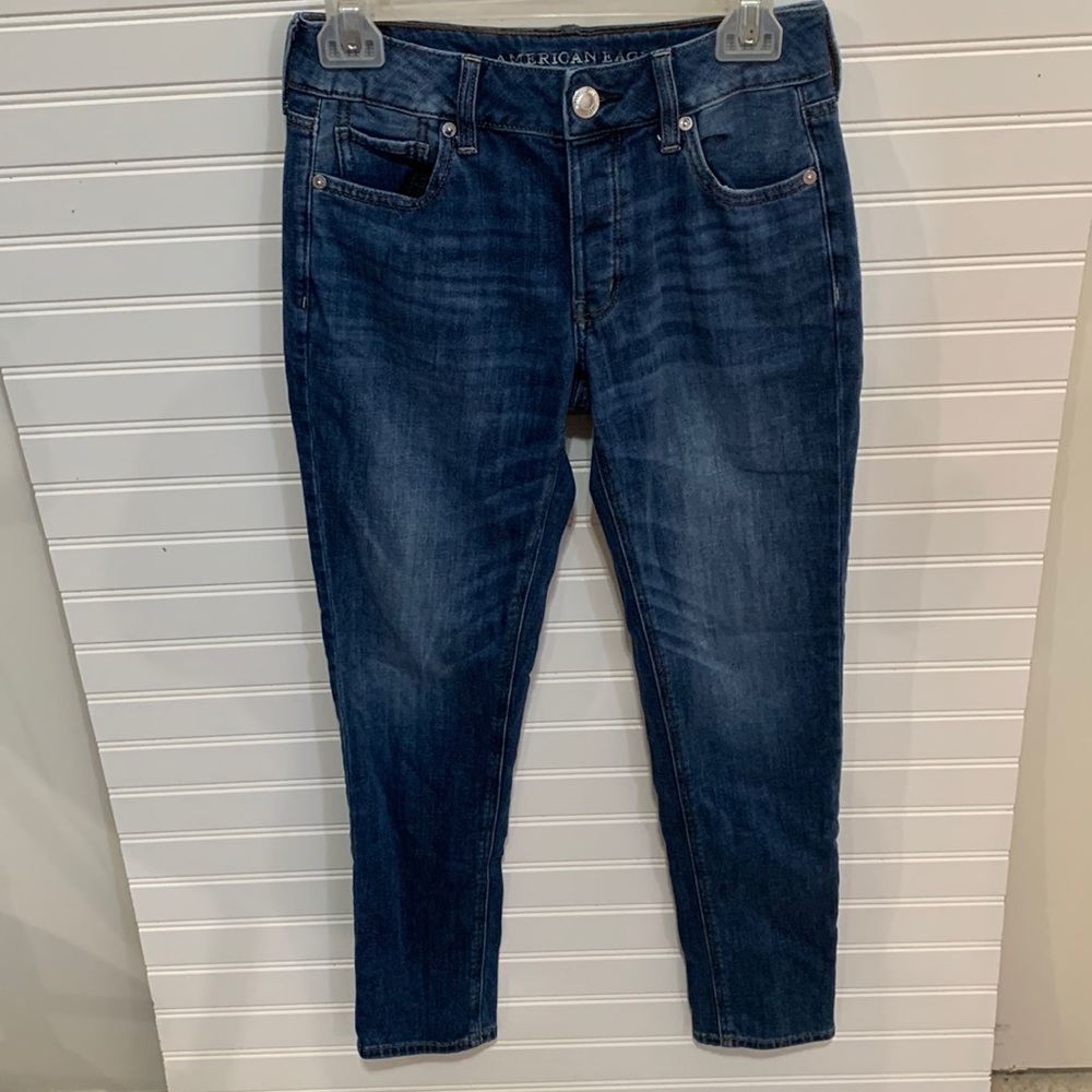 American Eagle outfitters leggings jeans blue size O R 5 pockets zipper